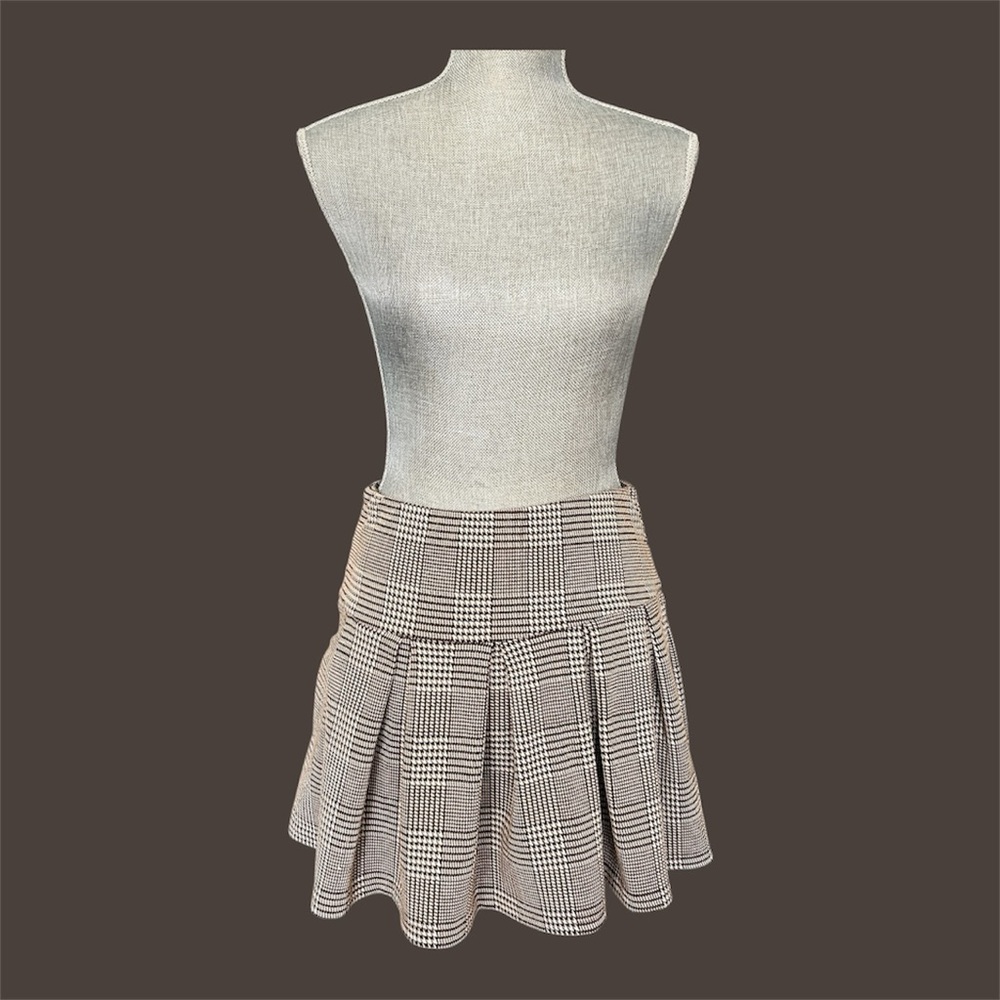 Brown Plaid Women's Skirt